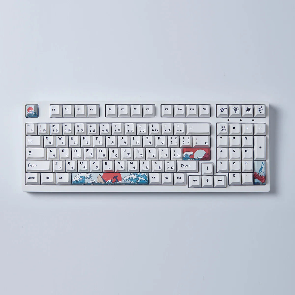 Coral Sea Keycap 4PCS Keycaps Cherry Profile Dye-Sub PBT keycaps Space Bar 6.25U ESC Enter Custom Keycap For Mechanical Keyboard