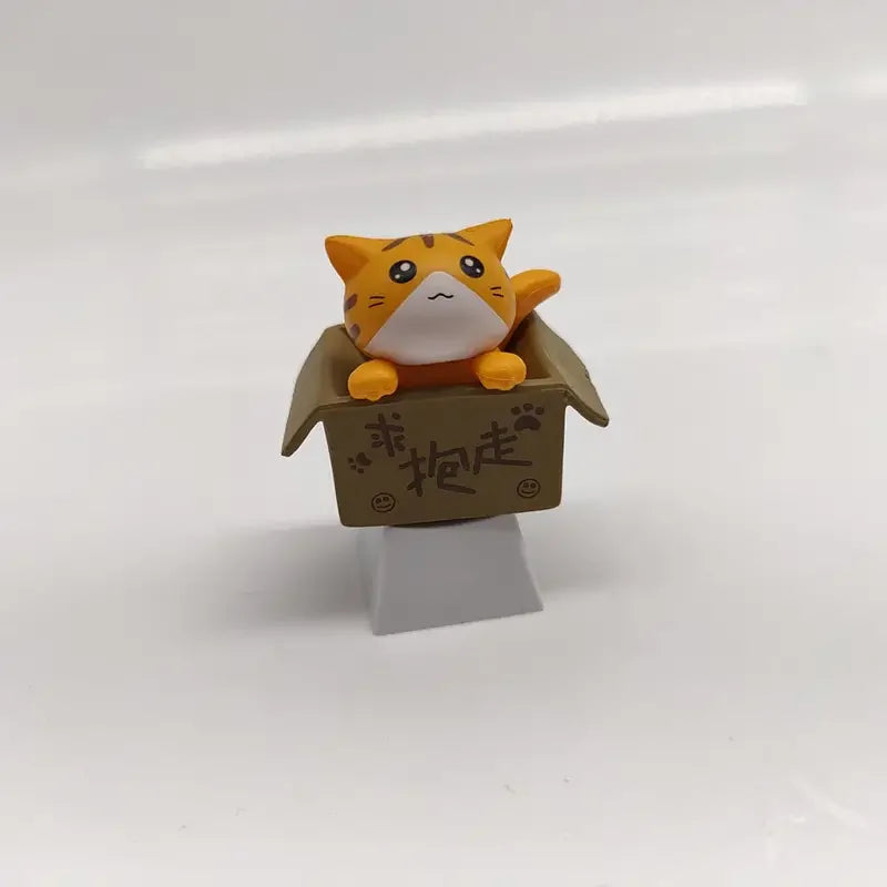 Customize Your Keyboard with Cute Cat Keycaps - PBT Axis Cherry MX Artisan Anime Pink Kawaii Accessories