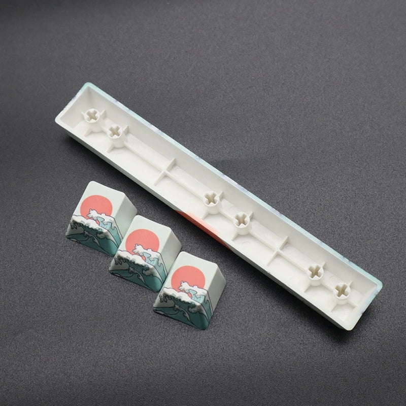 2 Keycaps for Mechanical Keyboard PBT Keycap OEM Profile Personalized Space ESC for Key Cap Coral Sea Theme Spacebar Key