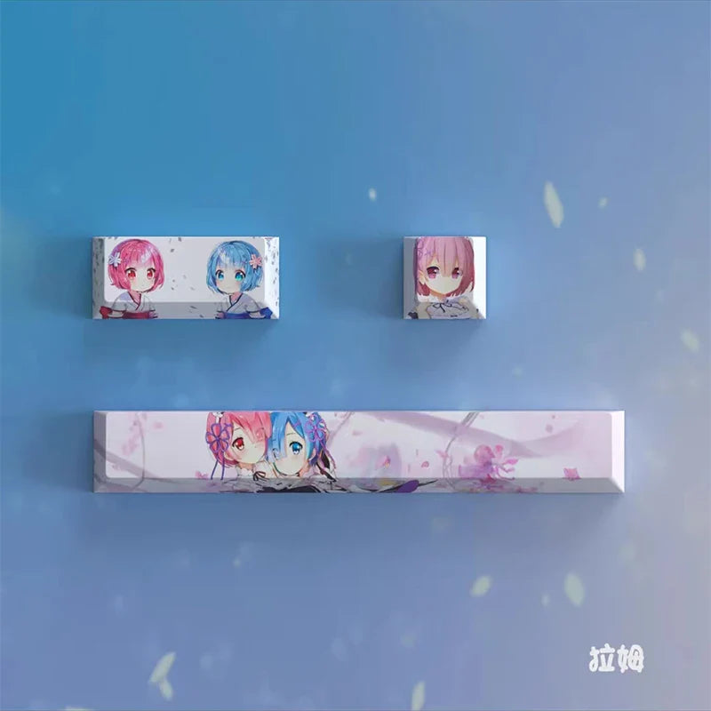 Japanese Anime Cartoon Keycaps Personalized PBT Keycaps Cherry Profile For Mechanical Keyboard Caps Gaming Decoration
