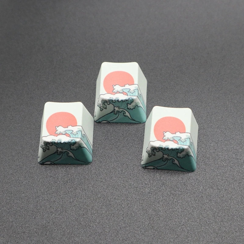2 Keycaps for Mechanical Keyboard PBT Keycap OEM Profile Personalized Space ESC for Key Cap Coral Sea Theme Spacebar Key