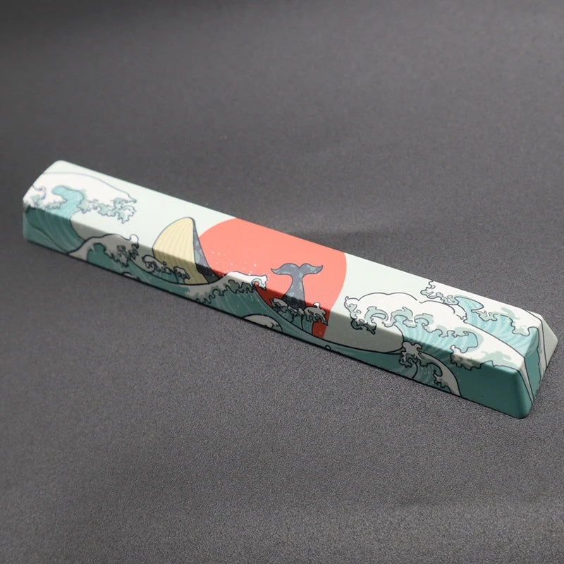 2 Keycaps for Mechanical Keyboard PBT Keycap OEM Profile Personalized Space ESC for Key Cap Coral Sea Theme Spacebar Key