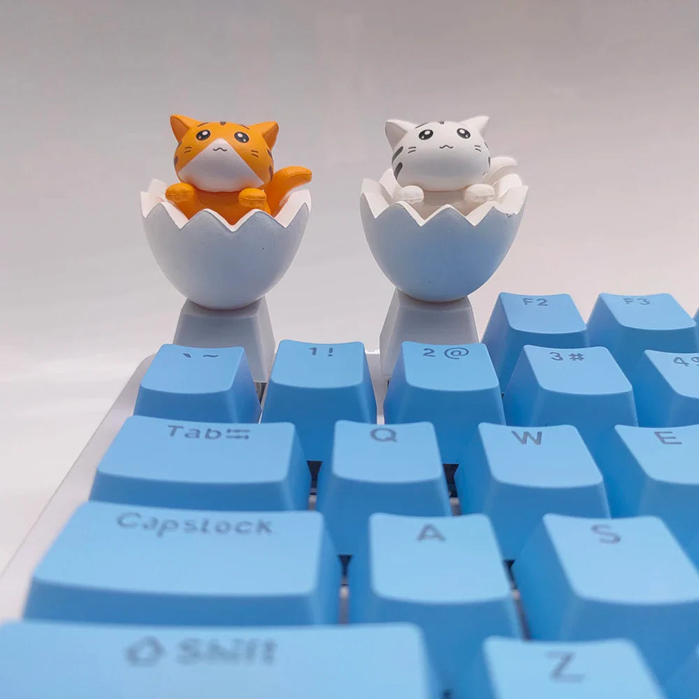 Customize Your Keyboard with Cute Cat Keycaps - PBT Axis Cherry MX Artisan Anime Pink Kawaii Accessories