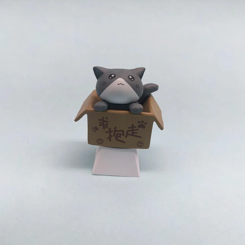 Customize Your Keyboard with Cute Cat Keycaps - PBT Axis Cherry MX Artisan Anime Pink Kawaii Accessories