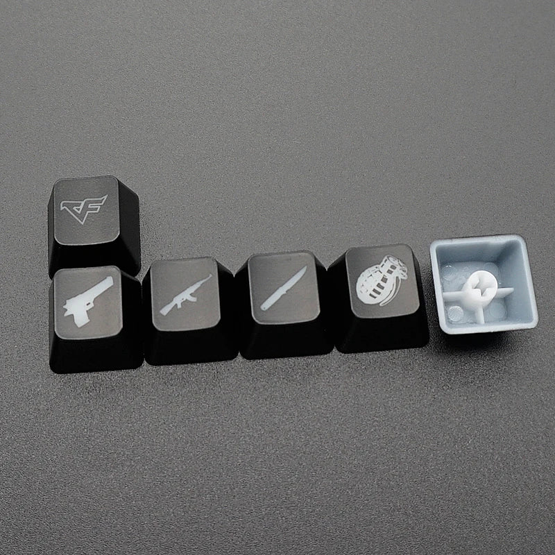CS GO Gaming keycaps Key Button CF key caps game keycap Game Accessories Personality Pervious ABS Cap for Mechanical keyboard