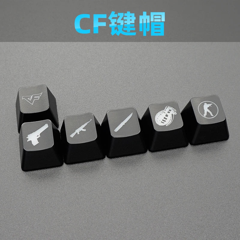CS GO Gaming keycaps Key Button CF key caps game keycap Game Accessories Personality Pervious ABS Cap for Mechanical keyboard
