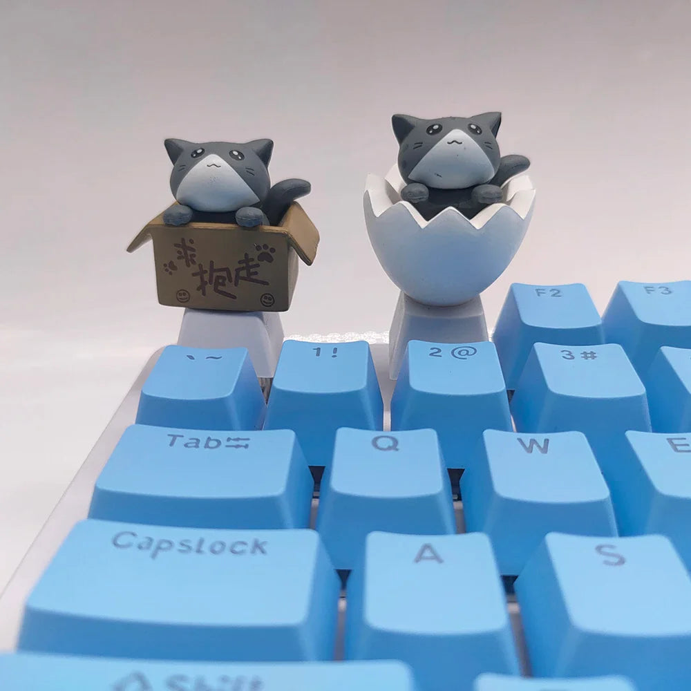 Customize Your Keyboard with Cute Cat Keycaps - PBT Axis Cherry MX Artisan Anime Pink Kawaii Accessories